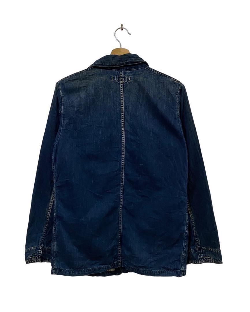 Vintage Indigo Dyed Denim Chore Jacket - Made in Japan - Size 2 - Etsy