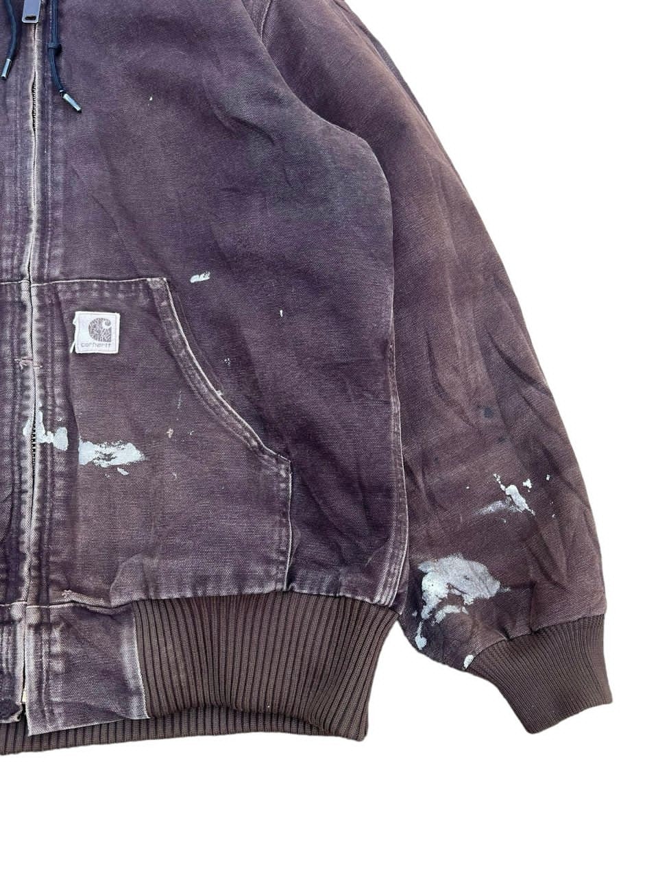 Vtg Carhartt J130-dbk Distress Hodies Sunfaded ZIPPER Jacket Vtg Carhartt J130-dbk Distress Hodies Sunfaded ZIPPER Jacket