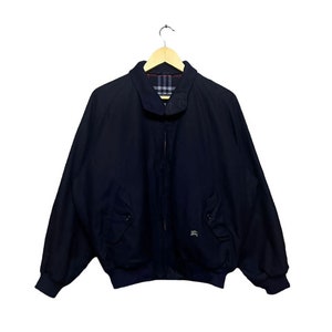 Vintage Burberrys London Harrington Wool Jacket Lined Novacheck Burberrys