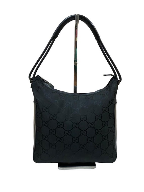Authentic Gucci GG Black Monogram Hobo Shoulder Bag Made in