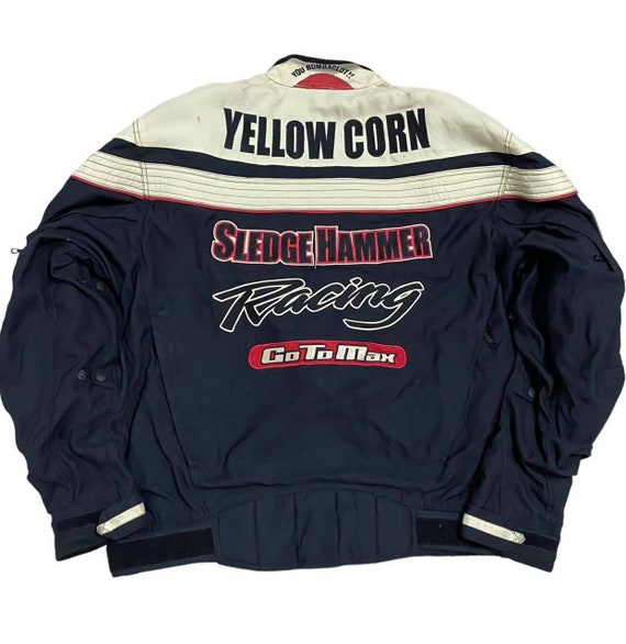 Vintage Yellow Corn Racing Riders Bikers Jacket Nismo Jacket