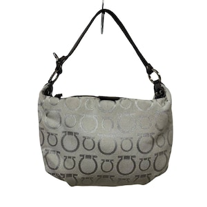 Vintage autêntico Salvatore Ferragamo Monograma Hobo Mini Bag feito na Itália