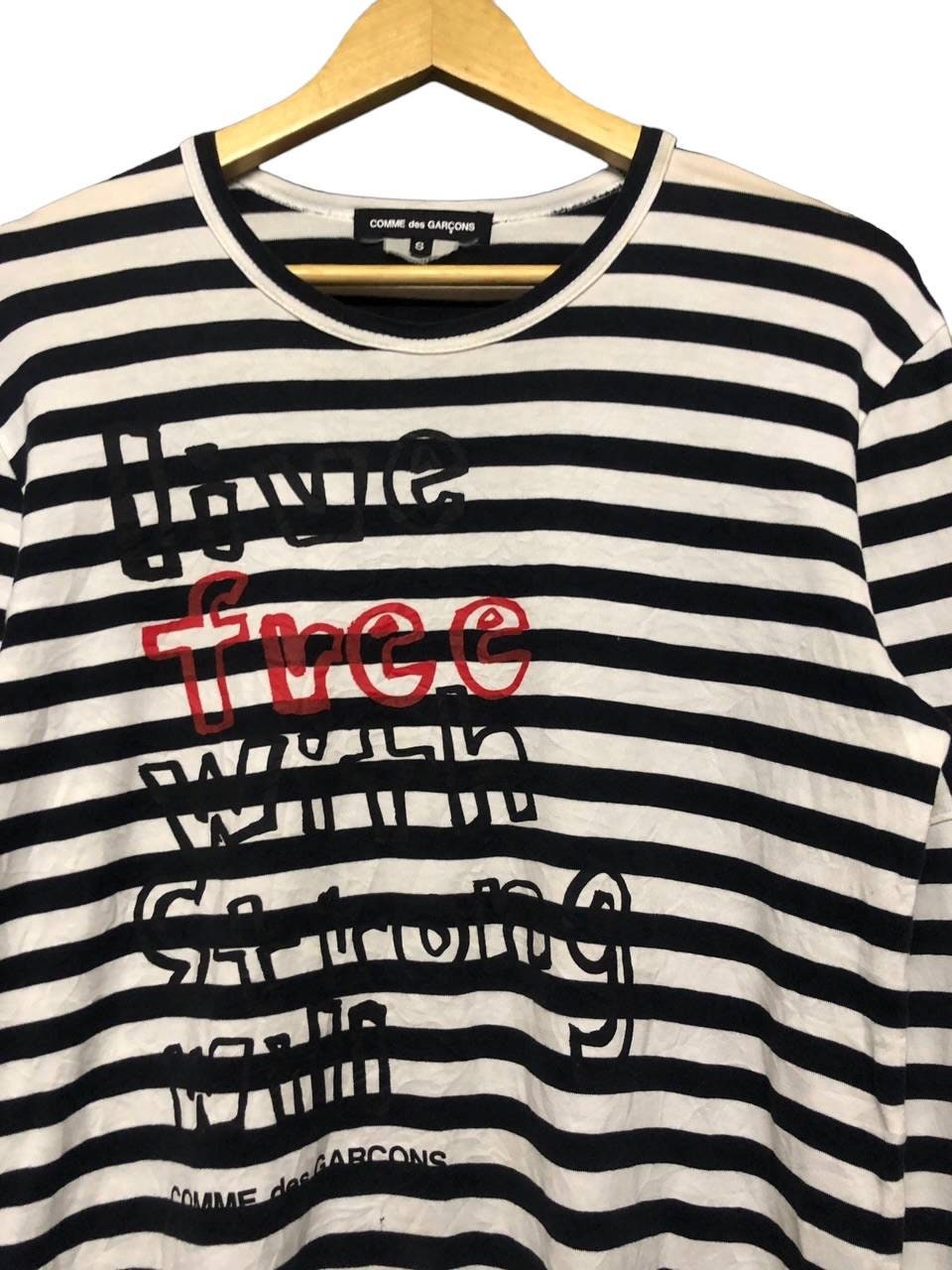 入手困難☆ COMME DES GARCONS SHIRT LIVE FREE T-SHIRT Comme Des Garçons *live Free With Strong Will*comme Des