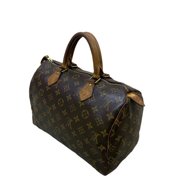 Vintage Authentic Louis Vuitton Speedy 30 Boston City Bag 