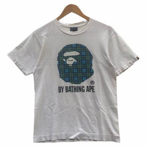 Bape Big Face Tartan Logo Nigo Colloction Made In Japan Size M