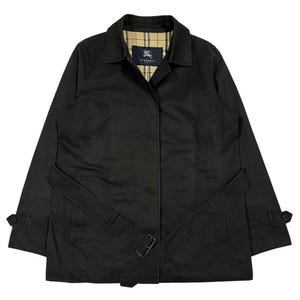 Authentic Burberry London Black Inner Novacheck Parka Mac Jacket Japan