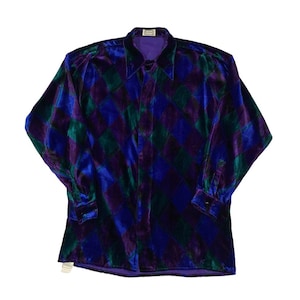 Vintage 90's Gianni Versace Baroque Silk Shirt Button Ups Versace Medusa Made In Italy Size 46
