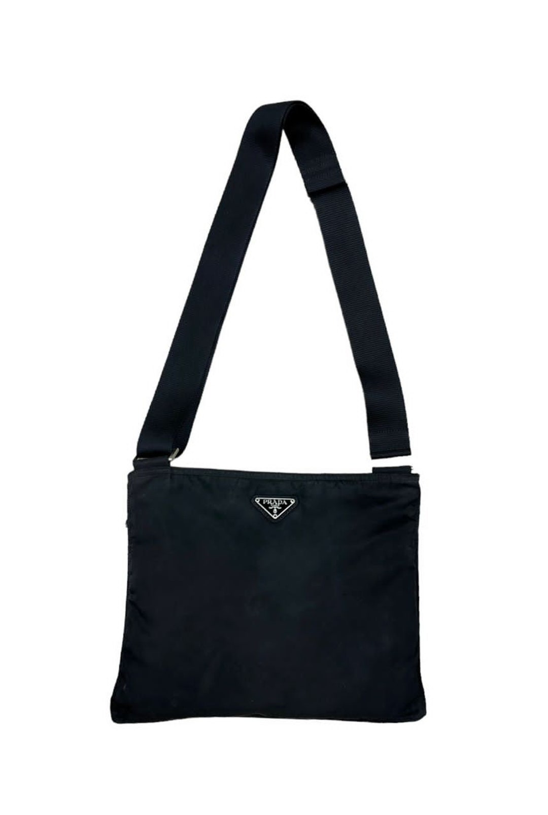 Vintage Prada Tessuto Black Nylon Sling Bag Prada Shoulder Vintage Prada Tessuto Black Nylon Sling Bag Prada Shoulder