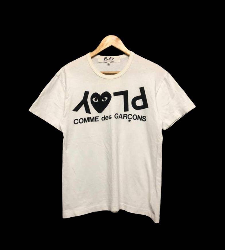 Comme Des Garcons Play Reflect Logo Spellout Made in Japan
