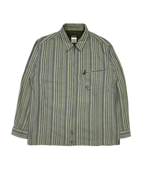 Vintage Y2k Patagonia Striped Organic Cotton Zip Jacket