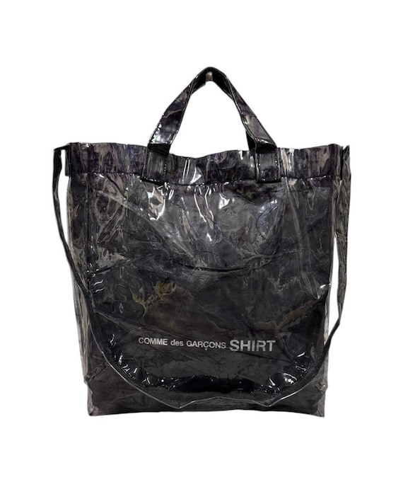 COMME des GARCONS SHIRT Cotton × PVC bag PVC CDG SHIRT TOTE SHOULDER HAND BAG | eBay