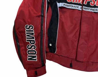 Vtg Simpson Motocyle Jcacket America Racing Jacket Moyorsport