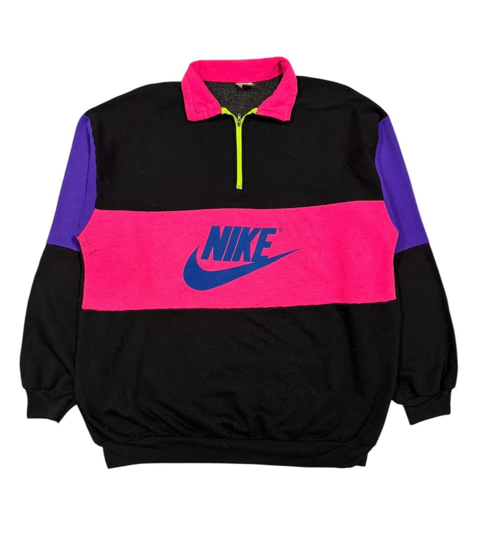 Vintage 90's Nike Swoosh Big Logo Halfzip 3/4 Pullover