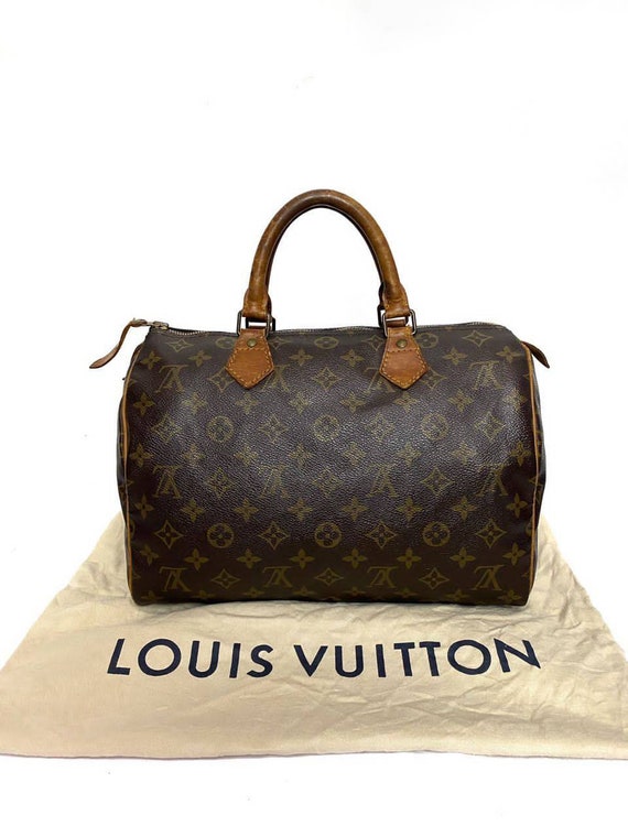 Vintage Authentic Louis Vuitton Speedy 30 Monogram Bag Made in