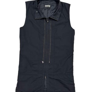 Vintage PPfm Multi zipper Vest Long Jacket Utility Vest Cyberpunk Made In Japan Size M