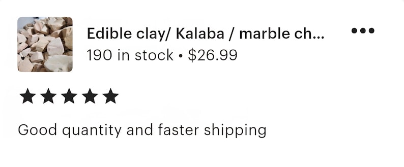 Edible clay/ Kalaba / marble chalk /calabash chalk / Calaba / Calabar / Nzu /Pot...( 5 oz) image 5