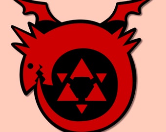 Pegatina resistente al agua de Ouroboros / Homúnculo / Homúnculo / Fullmetal / Anime / Alquimista / FMA / Hermandad
