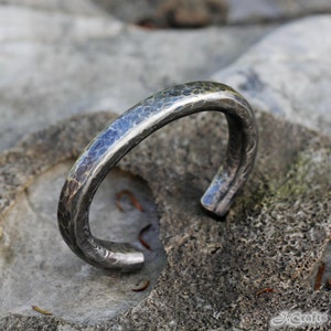 Titanium Cuffs - Hammered rustic rough style, hand made bracelet, great gift for him or her