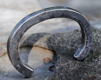 Titanium Cuffs - Hand made bracelet, hammered rugged style, great gift for him or her
