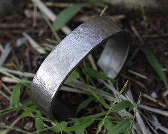 Hammered Titanium Cuffs - 20mm(wide) x4mm(thick), Heavy Rustic style, unique hand made cuffs for men or women, great for gift