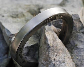 Titanium Cuff Bracelet 15mm x 10mm wide and thick, Thick  heavy hand made bracelet, hammered rugged style, extra solid heavy finish