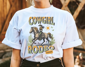 Cowgirl Rodeo Western T Shirt, Vintage Western Graphic Tee, Retro Cowboy Shirt, Horses Western Shirt Gift, Unisex Adult Graphic Tee