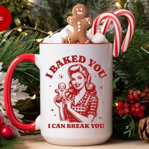 Funny Christmas Baking Mug, Christmas Mug, Christmas Gift For Baker, Coffee Lover Gift, Vintage Gingerbread Man Mug, Holidays Coffee Tea Mug