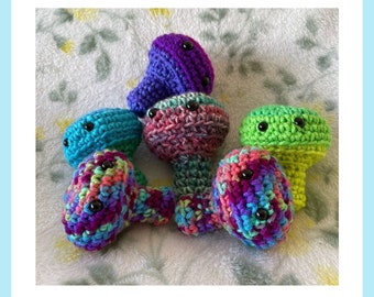 Patrón Mush the Mushroom PDF, Patrón de crochet de setas, amigurumi, mini-toy, mini-softie. SOLO PATRÓN.