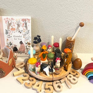 Birthday celebration set , loose parts , birthday gift, toddler birthday , Waldorf birthday present,handmade