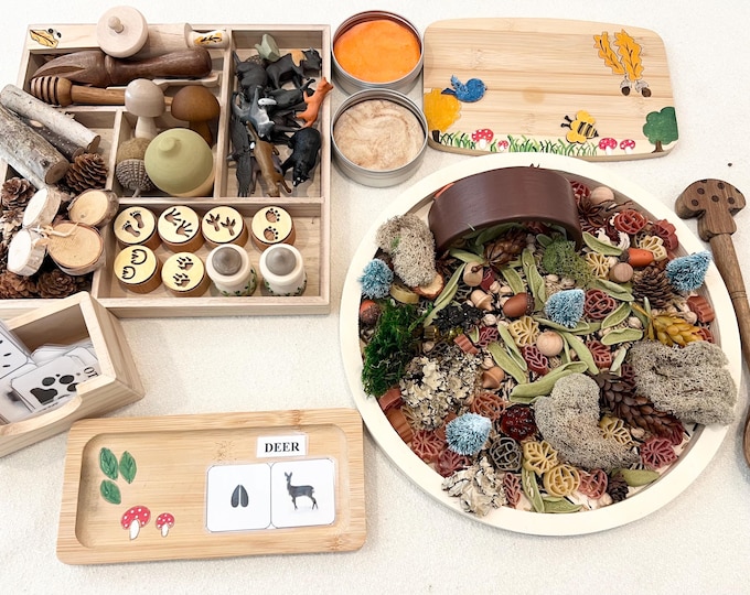 Montessori Forest , Fall Sensory Kit , Play Dough Activity, Fine Motor ...