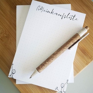 Notizblock "(W)einkaufsliste" DIN A6 Geschenk für Weinliebhaber