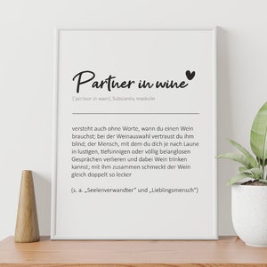 Poster "Partner in wine"