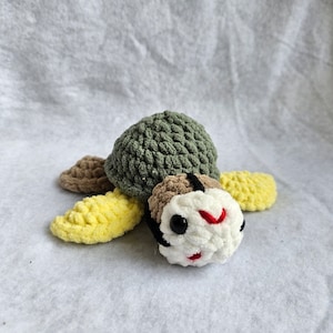 Crocheted Handmade Mini Jason Voorhees Turtle