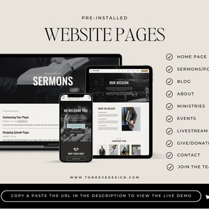 Preaching Website Banner Wix Website Template for Churches, Premade Website Template for Pastors ...