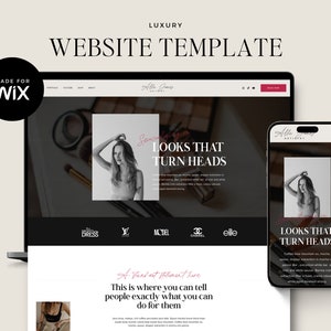 Wix Website Template for Makeup Artist, Hair, Lashes, Portfolio Website, Website Template for Service, Wix Theme, Business Website Design