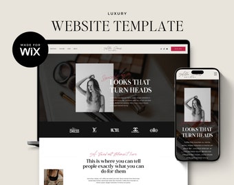 Wix Website Template for Makeup Artist, Hair, Lashes, Portfolio Website, Website Template for Service, Wix Theme, Business Website Design