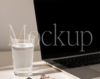 Mockup MacBook minimalista, Mockup Moody Branding, Mockup dispositivo, Mockup sito web, Mockup laptop minimale, Mockup per designer