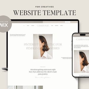 Wix Website Template for Creatives, Content Creator, Social Media Manager, Virtual Assistant, Marketing Agency Wix, Consulting Website