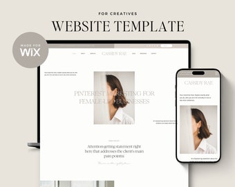 Wix Website Template for Creatives, Content Creator, Social Media Manager, Virtual Assistant, Marketing Agency Wix, Consulting Website