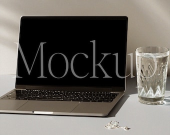 Minimalist Laptop Mockup, MacBook Mockup, Device Mockup, Website Mockup, Modern Branding Mockup, Mockups for Designers