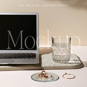 Minimalist MacBook Mockup, Neutral Laptop Mockup, Device Mockup, Website Mockup, Mockups for Designers