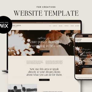 Wix Website Template for Creatives, Photographer, Calligrapher, Social Media Manager, Content Creator, DIY Website, Portfolio Website