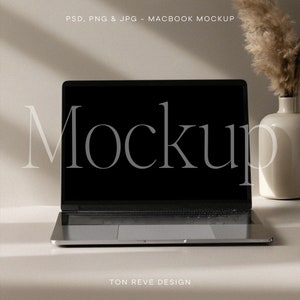 Minimalist Laptop Mockup, MacBook Mockup, Boho Device Mockup, Website Mockup, Branding Mockup, Mockups for Designers