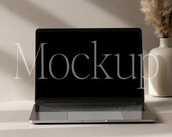 Minimalist Laptop Mockup, MacBook Mockup, Boho Device Mockup, Website Mockup, Branding Mockup, Mockups for Designers