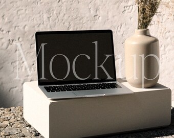 Minimalist MacBook Mockup, Device Mockup, Website Mockup, Minimal Laptop Mockup, Boho Branding Mockup, Mockups for Designers