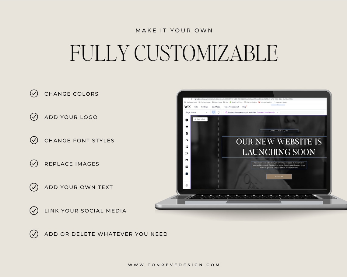 Wix Landing Page Template, Coming Soon Page, Landing Page Design