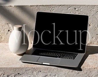 Minimalist MacBook Mockup, Neutral Laptop Mockup, Device Mockup, Website Mockup, Mockups for Designers