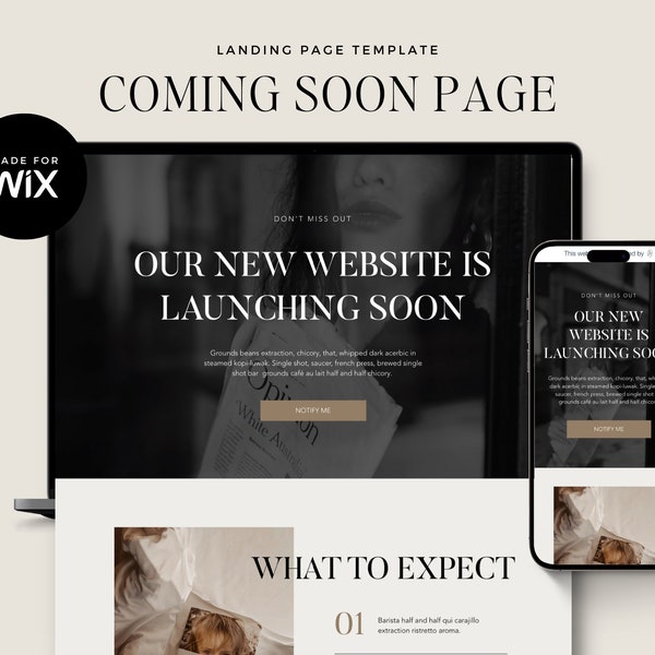 Wix Landing Page Template, Coming Soon Page, Landing Page Design, Coming Soon Template, Coming Soon Website, Wix Website Template