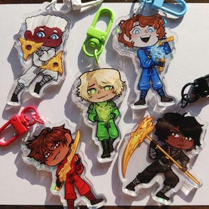 Ninjago Acrylic Charms (Lloyd, Cole, Jay, Zane, Kai)