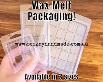 Wax Clam EMPTY clamshell for wax melts snap bar packaging Australian seller 10 cell wholesale bulk 10 cavity clams for wax sample Recyclable